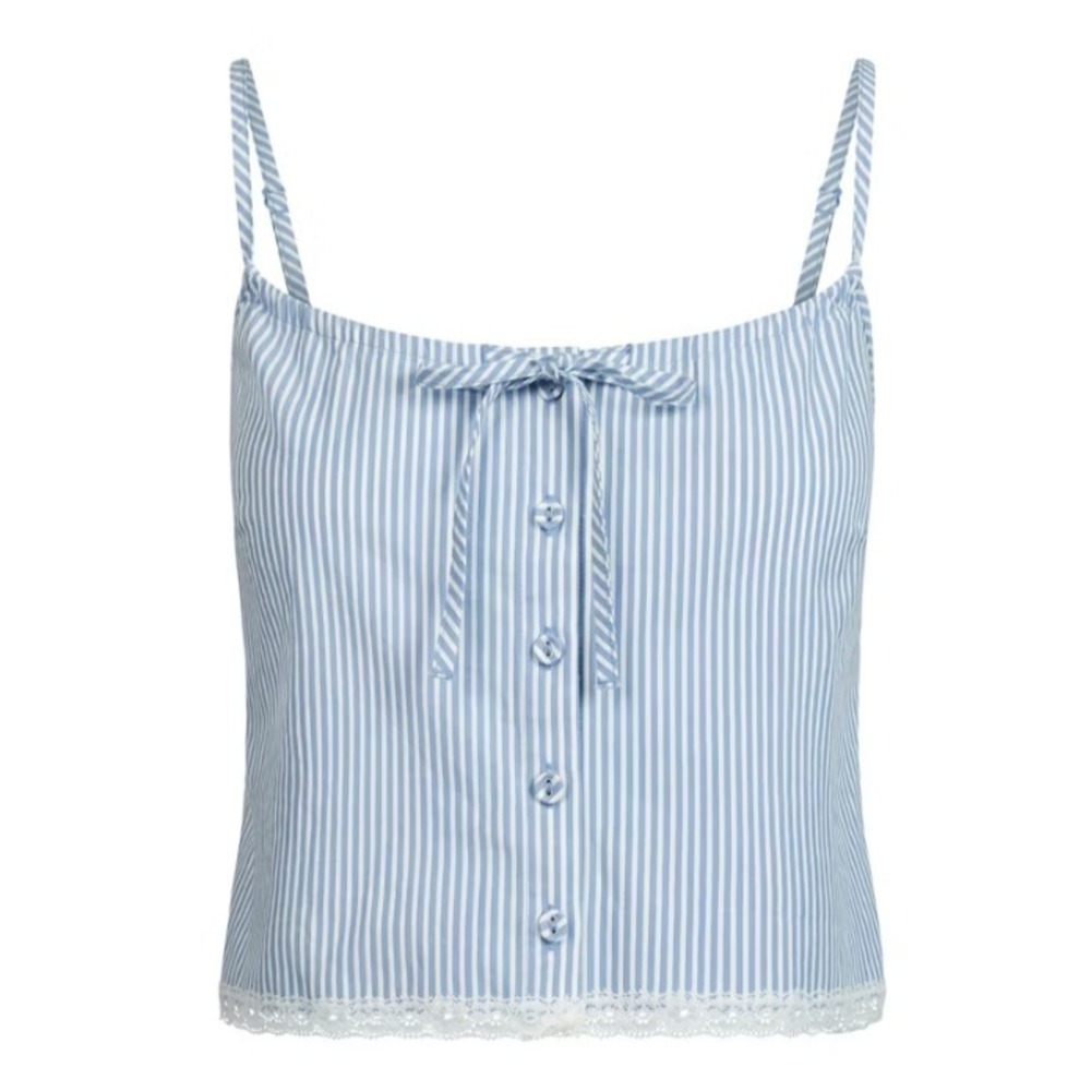 Skims Cotton Poplin Sleep Tank‎ TP-CAM-10073W Cadet Stripe, XL